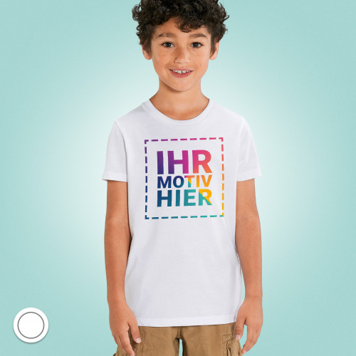 Premium Kinder T-Shirt weiß Textildruck